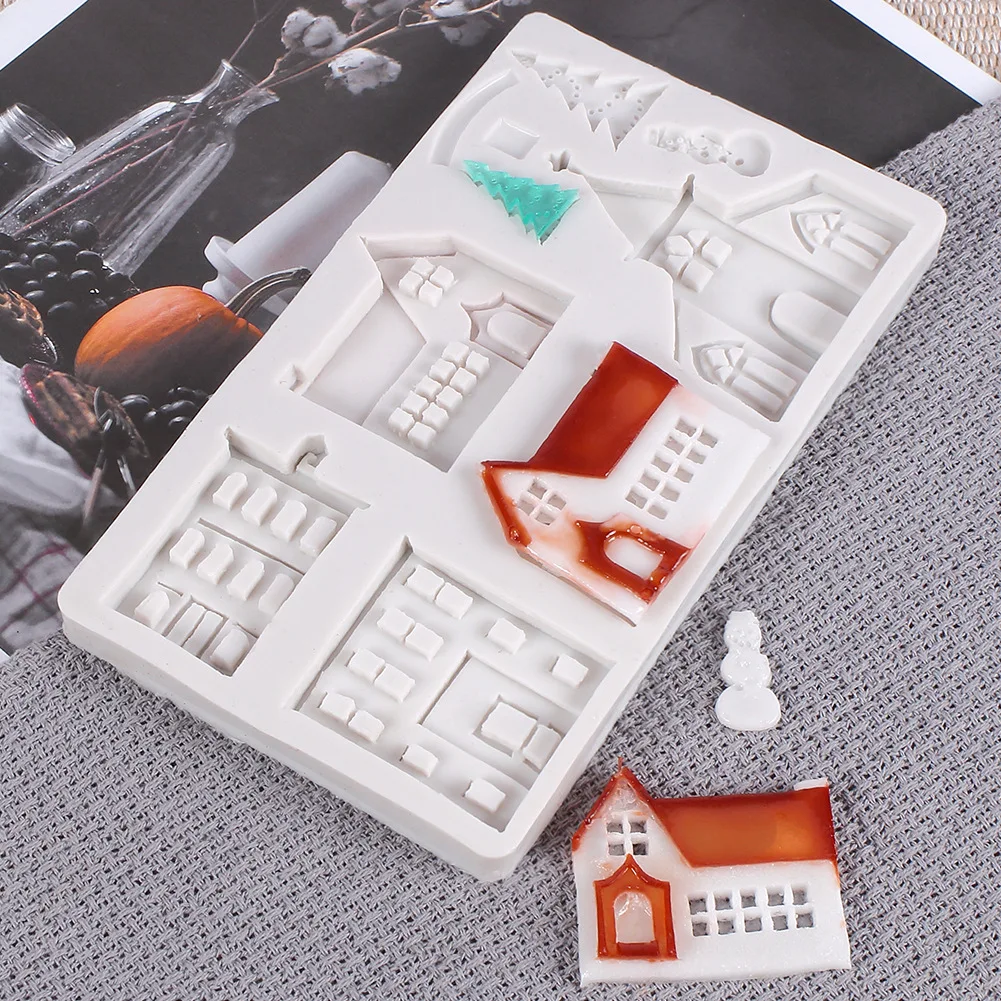 Princess Palace Shape Silicone Mold Kitchen Resin Baking Tools DIY Cake Pastry Fondant House Mould Chocolate Dessert Lace Decor