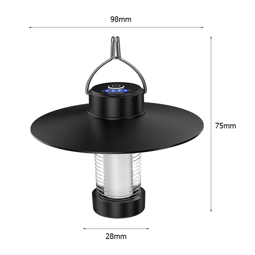 Lumières de tente de camping à LED, lumière de secours magnétique, lanterne de camping de charge de type C, lumières de face à intensité variable