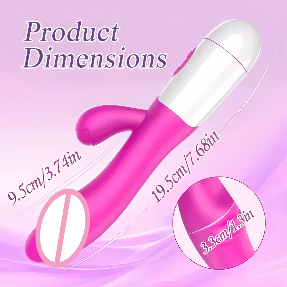 Rabbit Vibrator Dildo Powerful Dual Vibration G Spot Clitoris Stimulation Masturbators Vaginal Massager Adult For Women Sex Toys