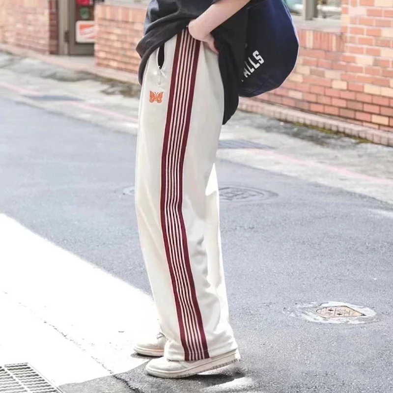 Side Edge Stripe Weaving Spring Trousers Men Woman Outdoor Best Quality Simple Style Embroidery Logo Pants