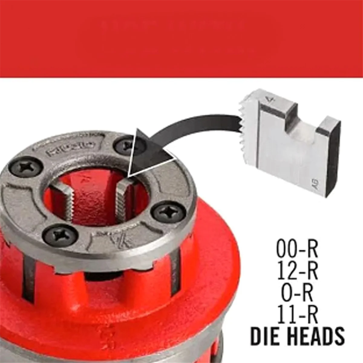 A002 4Pcs Thread Cutting Tool 47770 - 1 in to 2 in Pipes,Compatible with 300,535,1822-I and 1224 Pipe Thread Cutting Machines