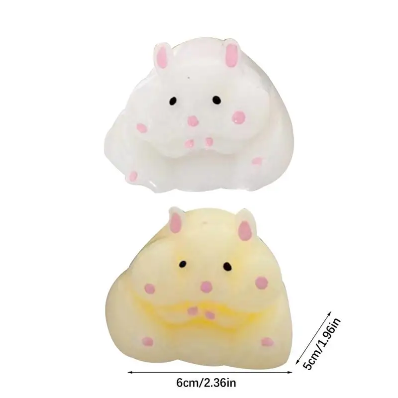 Cute Hamster Squeeze Toy Silicone Pinch Decompressions Toy For Kids Gift Stress Reliever Toys