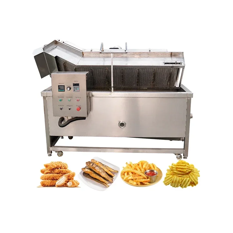 For JOYSHINE Automatic Potato Finger Chips Deep Fryer Continuous Conveyor Belt Dough Falafel Frying Machine For Sale