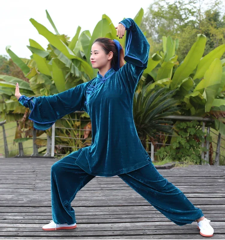 Winter Velvet Tai Chi Clothes Thick Kung Fu Dress Wushu Clothing Martial Art Uniform Long Sleeve 2025  Free Shipping - Image 5