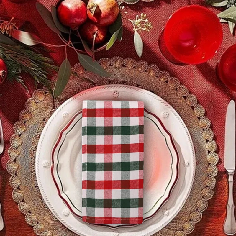 Set Of 6 40x40cm Christmas napkins, dining tables, holiday decorations