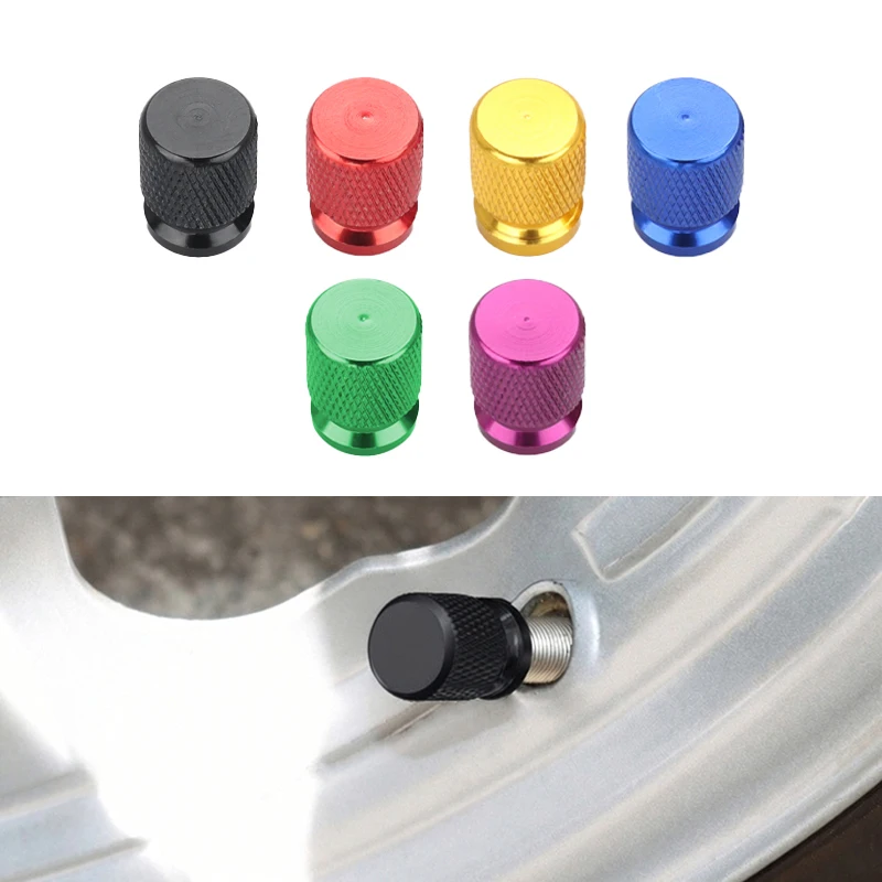 4Pcs Tire Valve Caps Alloy Tyre Valve Cap Car Wheel Dustproof Caps Universal Stem Covers for Car Bicycle Motorcycle Accessories