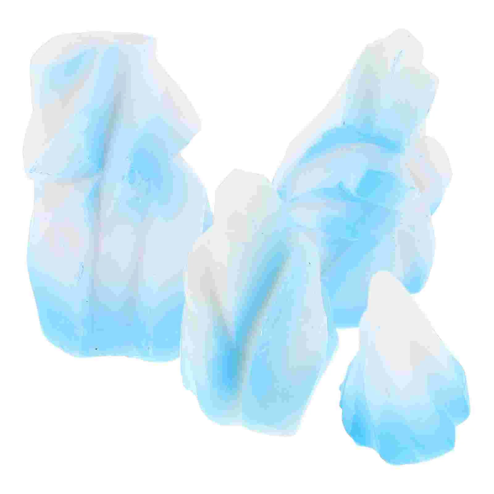 

4pcs Realistic Resin Iceberg Miniatures Decorative Figurines Aquarium Desk Bookshelf Accessories Display
