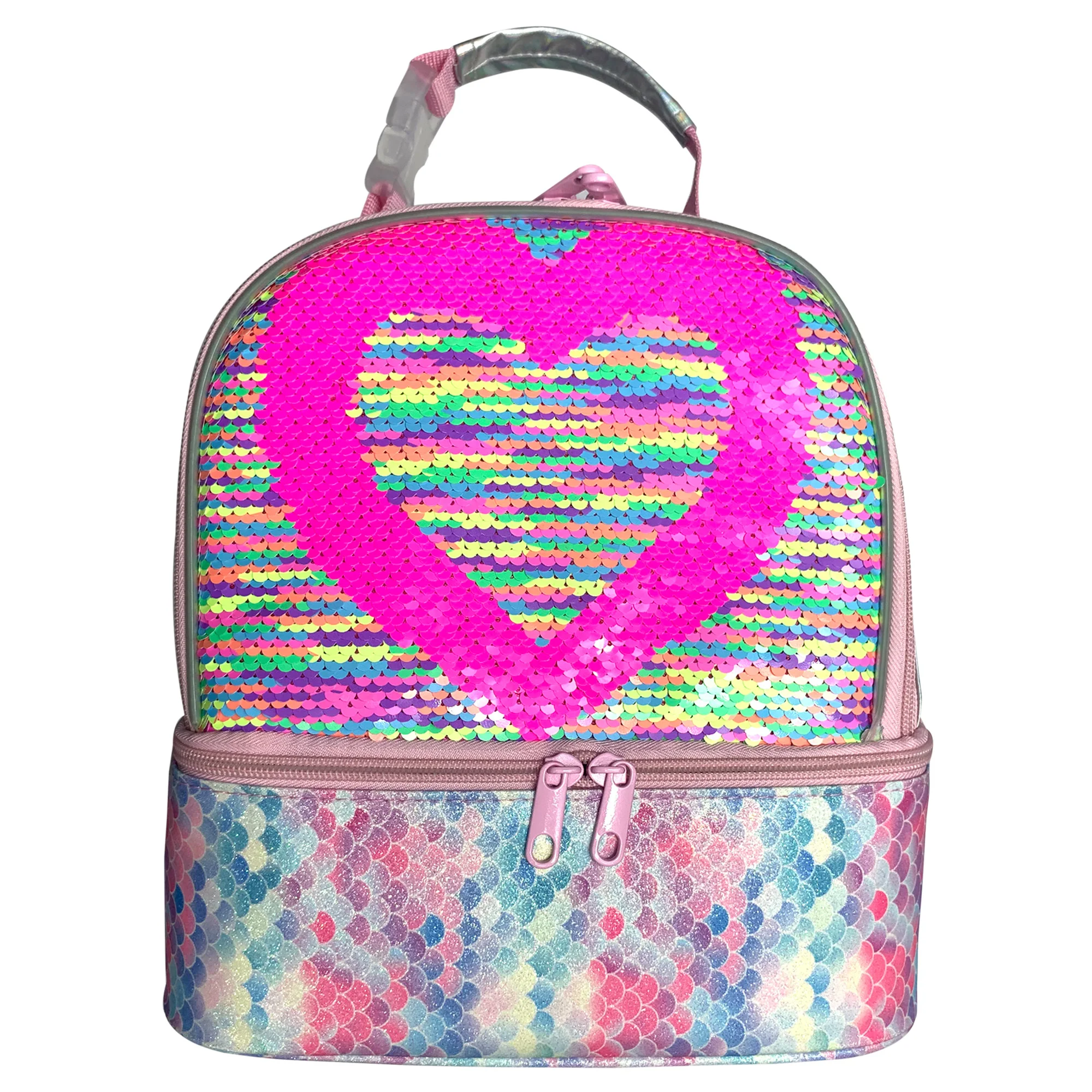 

Magic Unicorn Flip Sequin Lunch Box Rainbow Butterfly Mermaid Casual Insulated School Tote Cooler Bag For Girls Kids Women