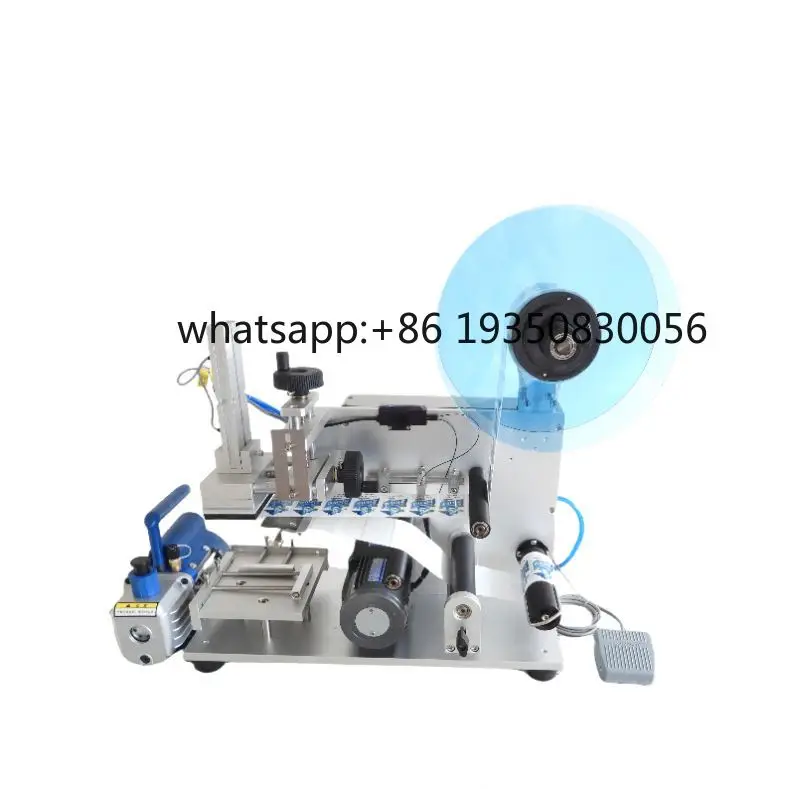 Semi-automatic Flat Square Bottle Labeling Machine Plane Beverage Food Square Factory Bottle Labeling Machine