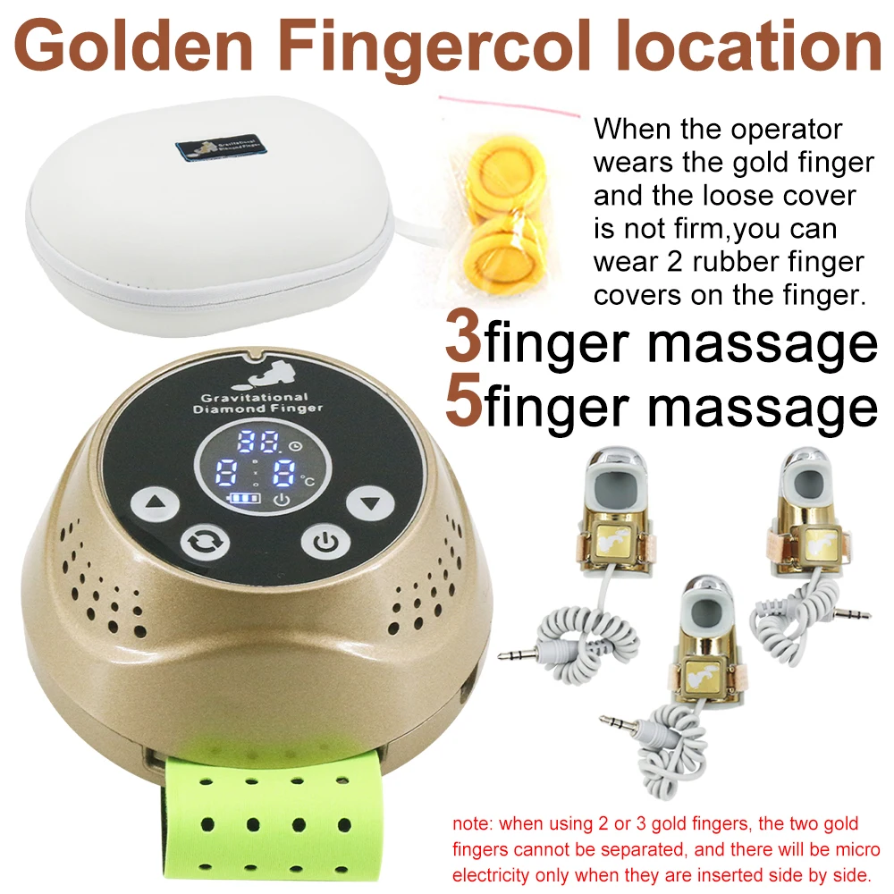 New Microcurrent Golden Finger RF EMS Beauty Equipment Bioelectric Massage Machine Face Lifting Body Massager Radio Frequency