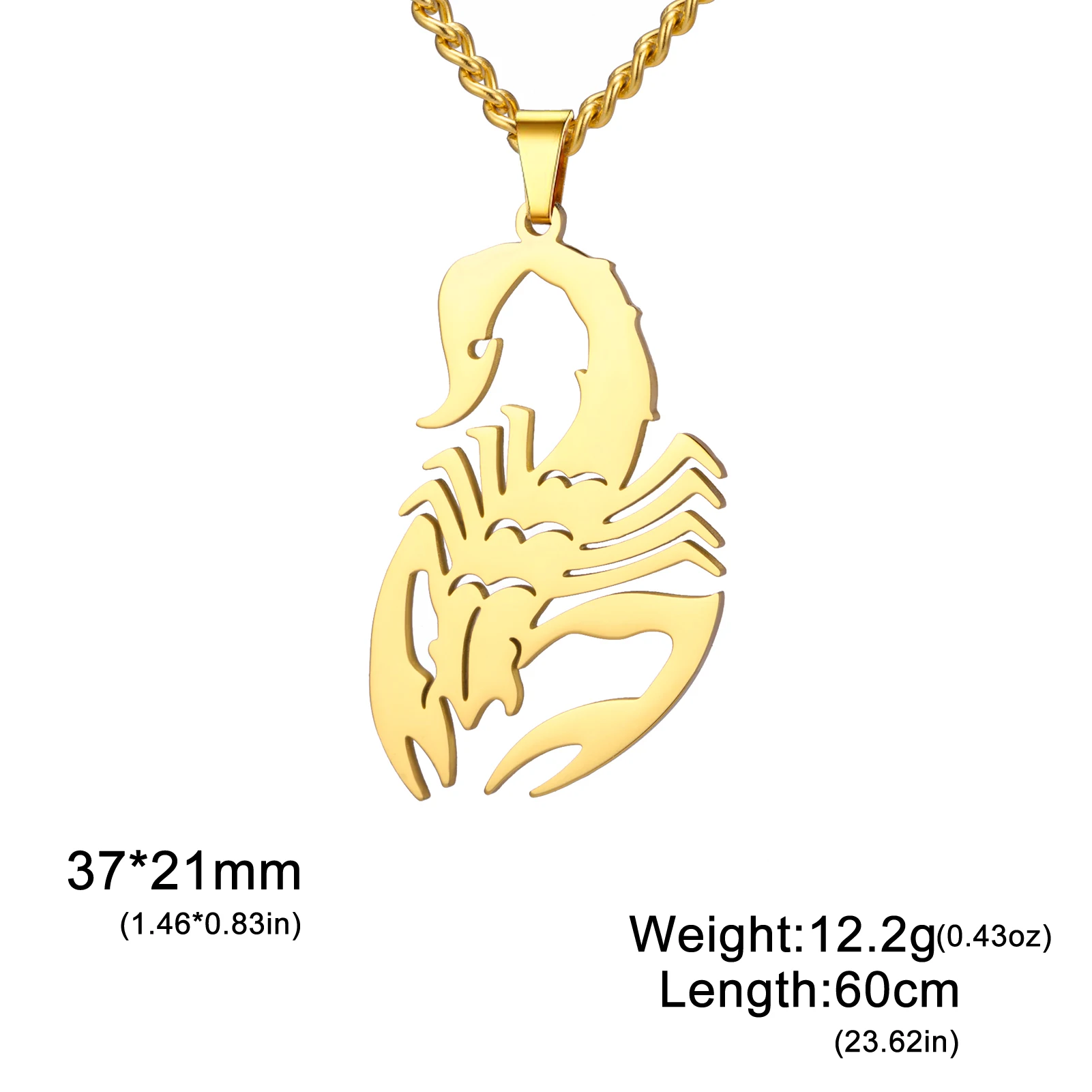 Kkjoy Skorpion-Anhänger-Halskette, glatte Linien, exquisite Handwerkskunst, für Männer und Frauen, Skorpion, exklusives, personalisiertes Schmuckgeschenk – Detail 4