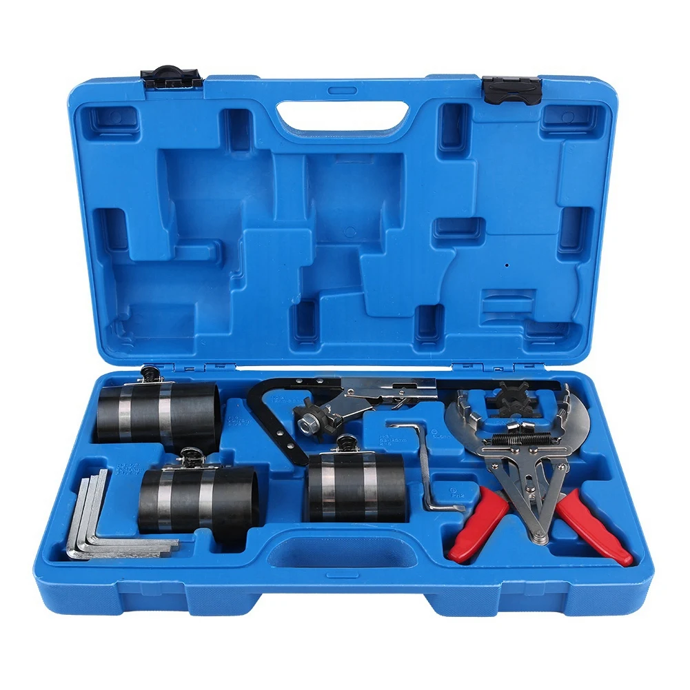 Piston Ring Service Tool Set Piston Ring Pliers Engine Ratchet Cleaning Expander Compressor Piston Ring Compressor Tool