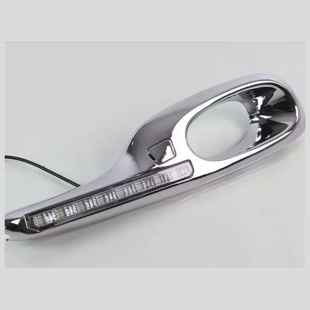 

July King Car Daytime Running Lights for Honda FIT / JAZZ 2011 2012 2013, 6000K LED Front Bumper DRL + Yellow Turn Signals