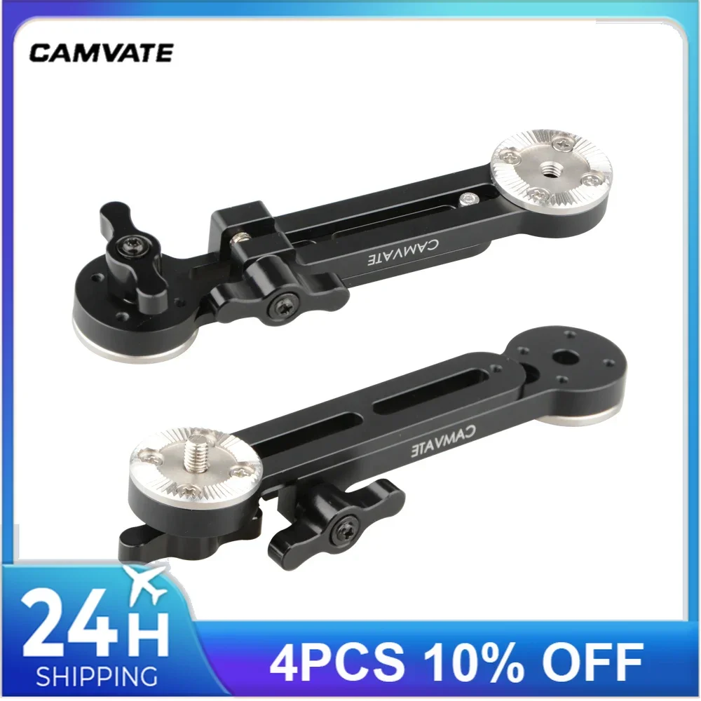 CAMVATE Adjustable Extension Arm ARRI Handle Connector With Dual ARRI Rosette M6 Mounts For DSLR Camera Shoulder Support Rig