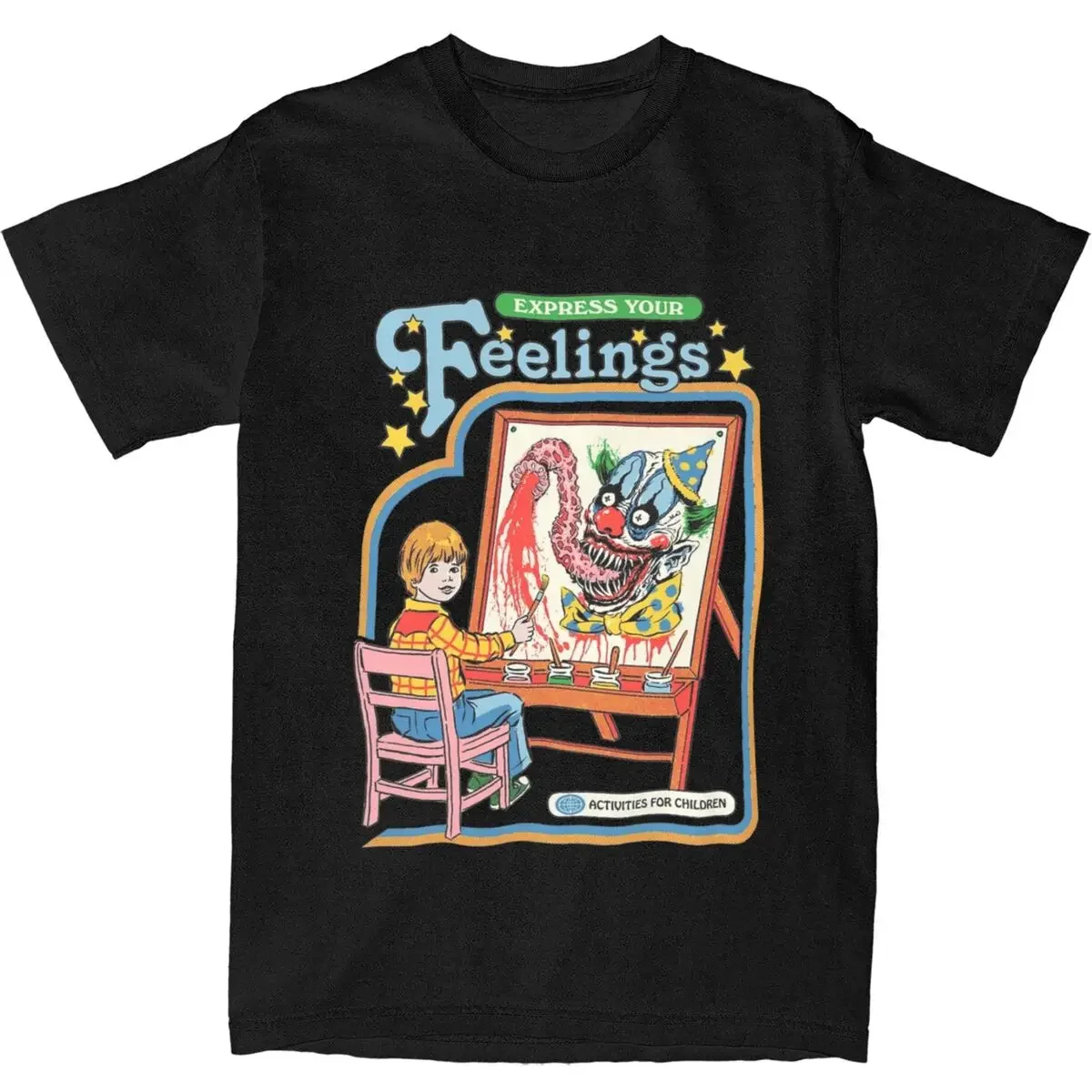 

Clothing Awesome Tees New Arrival Men Women's Express Your Feelings Horror Art T Shirts Merchandise Creepy Artist Cotton T-shirt