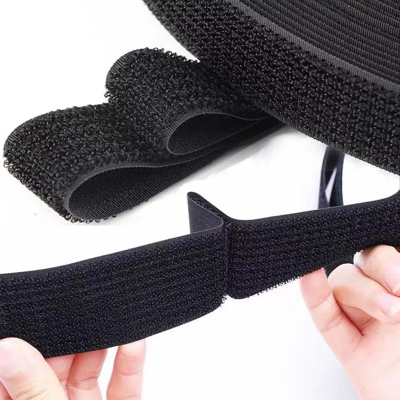 2/5M Hook and Loop Straps Reusable Fastener Cable Tape with Buckles Cut-to-Length Nylon Securing Wire Cord Ties Organizer Tape