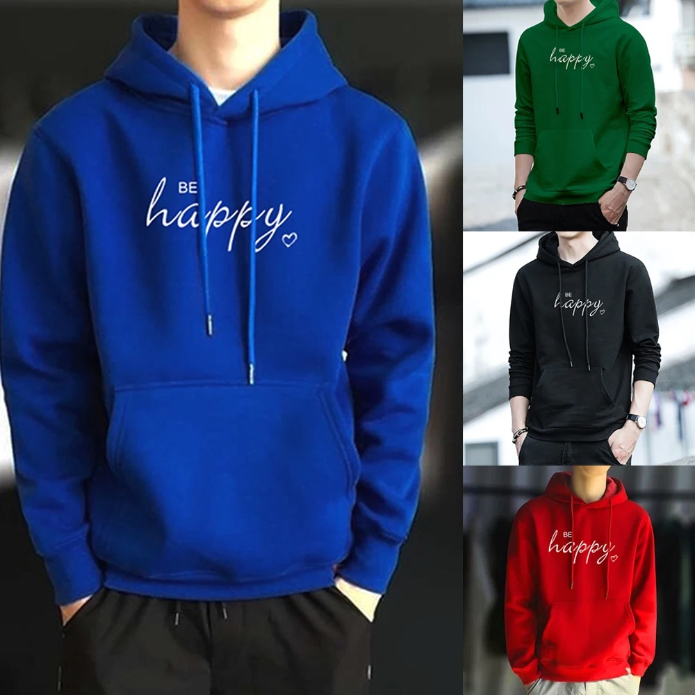 

Streetwear Hoodies Men Sweatshirt Autumn Text Printed Long Sleeve Harajuku All-match Pullovers Clothes Teenagers Commuter Tops