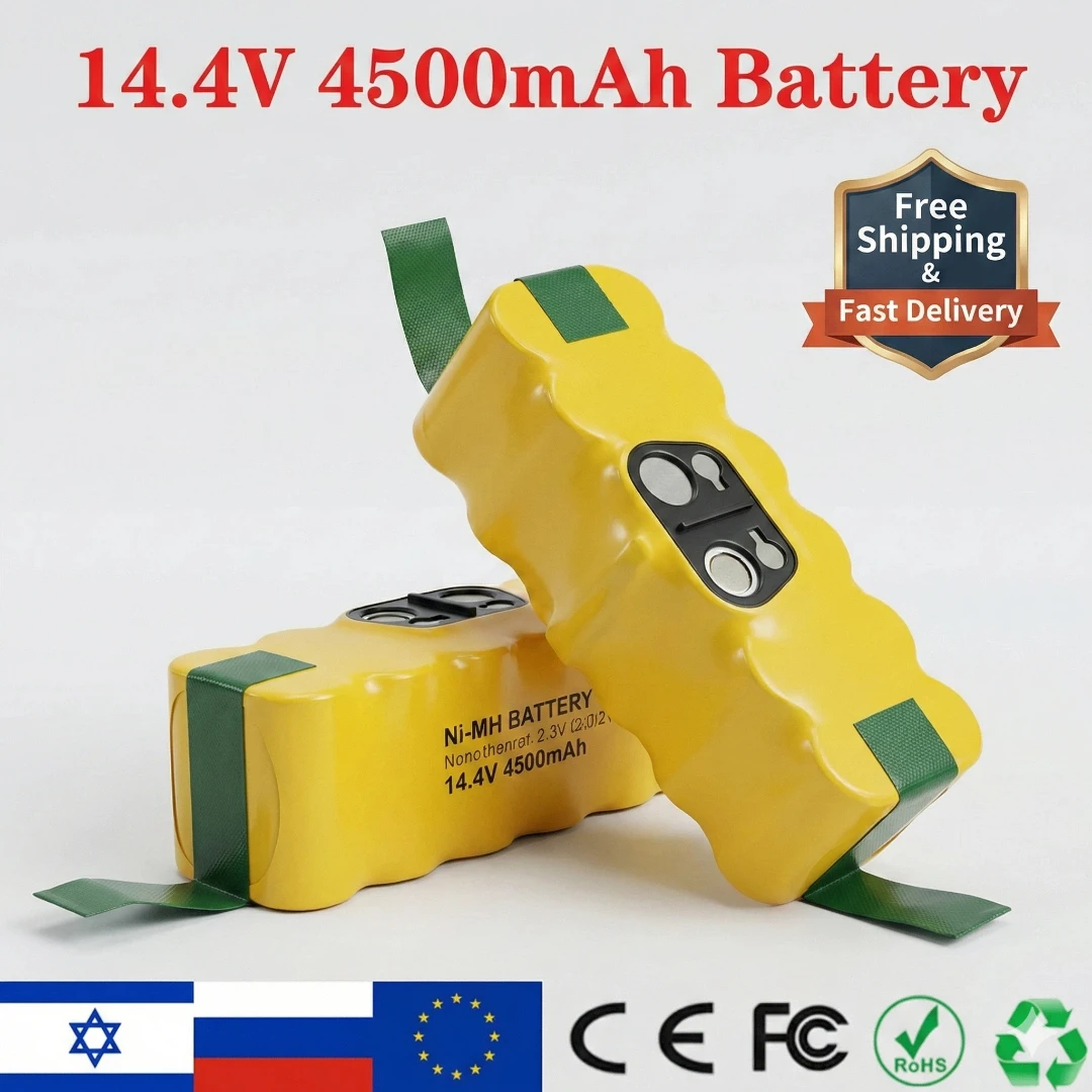 14.4V 4500mAh Ni-MH Battery for iRobot Roomba 500 600 700 800 900 Series 530 550 560 620 650 770 780 880 Vacuum Cleaner Battery
