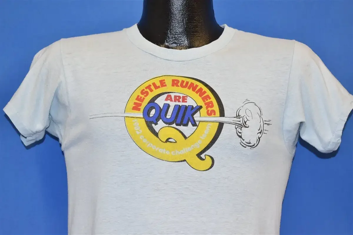 80s Nestle Runners are Quik Challenge Run T Shirt Small