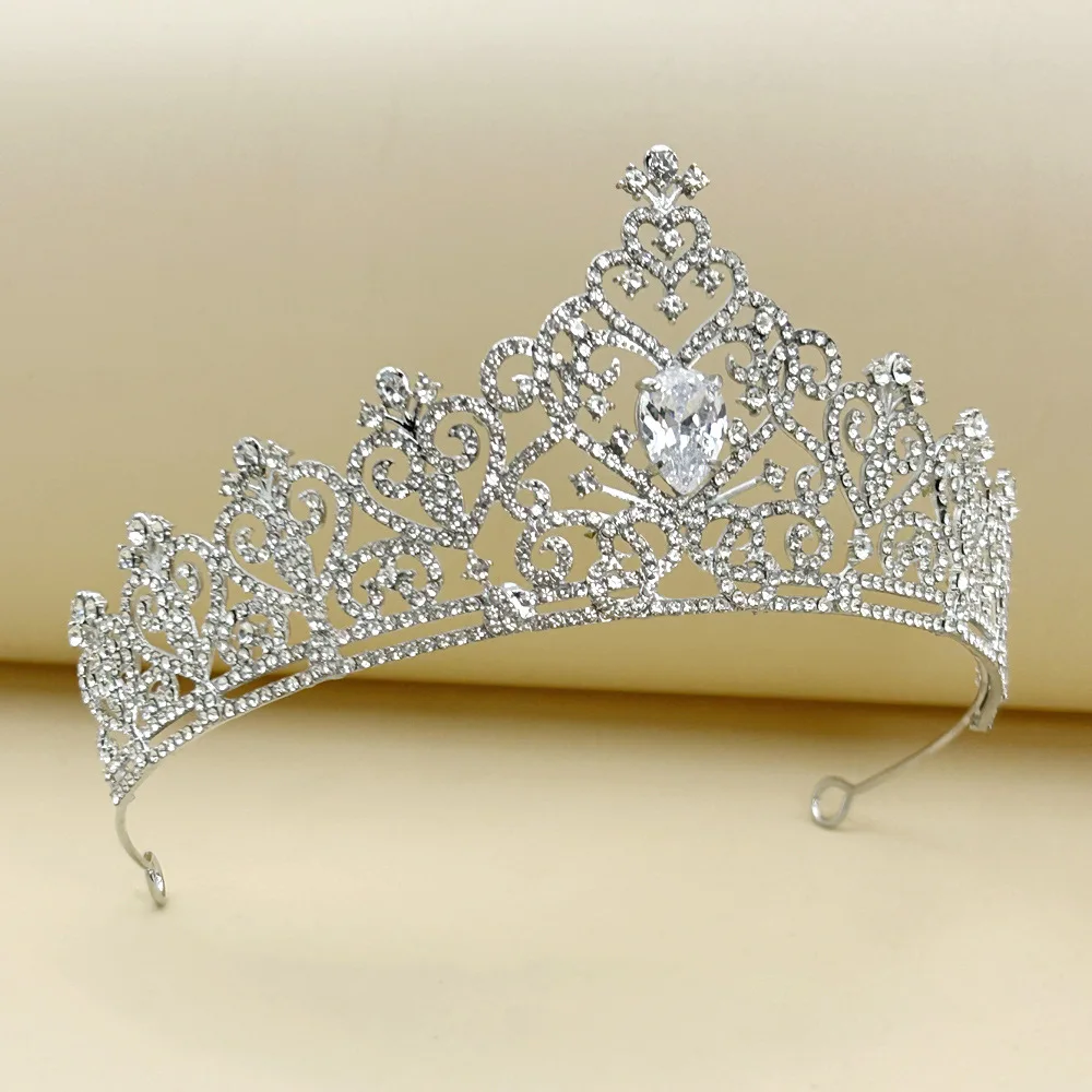 CC التيجان والتيجان اكسسوارات الزفاف النساء Hairwear الزفاف Headbands المشاركة الشعر الحلي قطرة الماء شكل تاج HS27