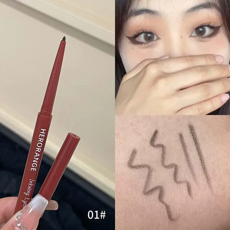 10 Farben Eyeliner-Stift, geschmeidig, weinrot, weich, hochpigmentiert, wasserfest, matt, Aegyosal Lying Silkworm Augen-Make-up – Detail 7