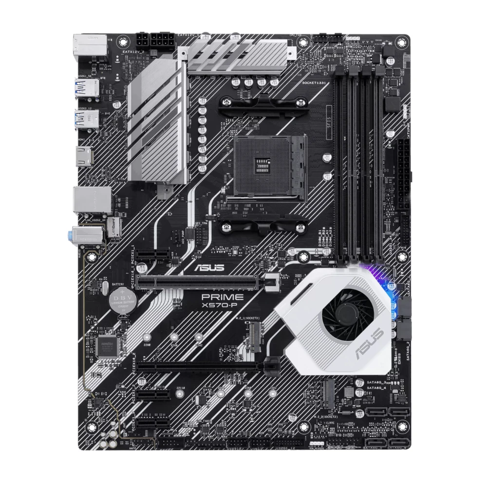 ASUS PRIME X570-P Motherboard Supports 5500 5600X 5700X 5800X3D CPU 4xDDR4 5100MHz 128GB NVME M.2 HDMI ATX AMD AM4 Motherboard - view 3