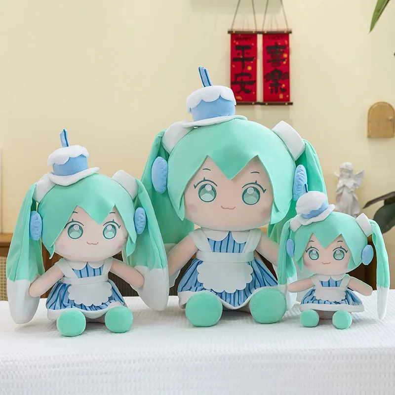 Genuine Hatsune Miku Plush Doll Anime Plush Classic Deep Sea Hatsune Miku Doll Cute Fufu Child Toy Cartoon Girl Pillow Ornaments