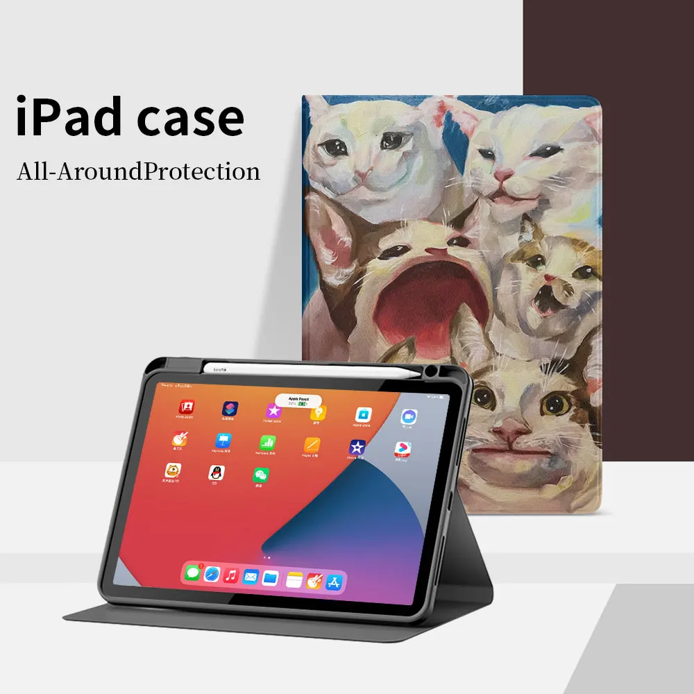 

Ipad case cats all over the screen Air 5th 4th 6th 10.9 For Funda ipad 9th 10th Generation Mini 6 2024 10.2 9.7 8.3in 2018Cover