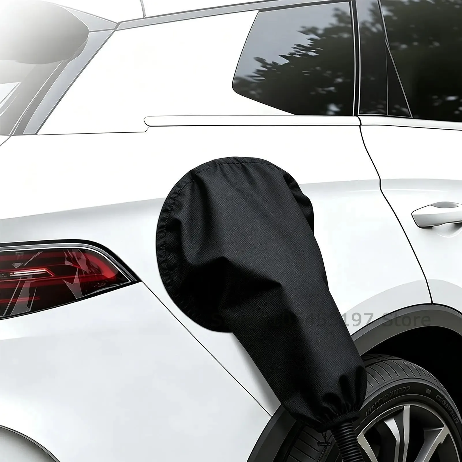 1pc New Energy Vehicle Charging Oxford Cloth Rain Cover Magnetic Adsorption Snow Rain Protection Outdoor Thickening Waterproof