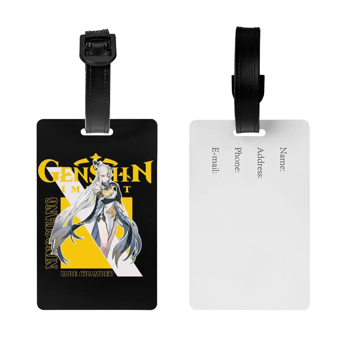 Custom Anime Genshins Impacts Luggage Tag for Suitcases Cute Manga Kawaii Baggage Tags Privacy Cover Name ID Card