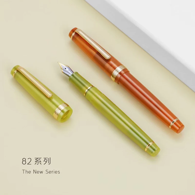 Jinhao 82 Fountain Pen Transparency Plastic Spin Pen Popular EF F M NIB Business Office School Supplies Writing