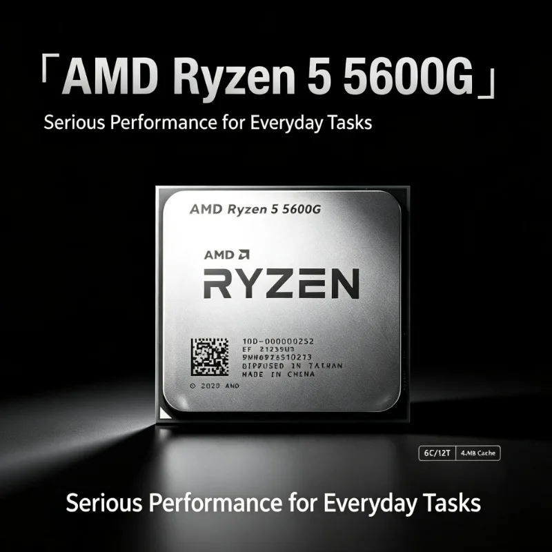 AMD Ryzen5 5600G R5 5600G Desktop CPU 6‑Core 12‑Thread 3.9GHz 65W L3 16M PN 100‑000000252 Socket AM4 For Home PC Assembly