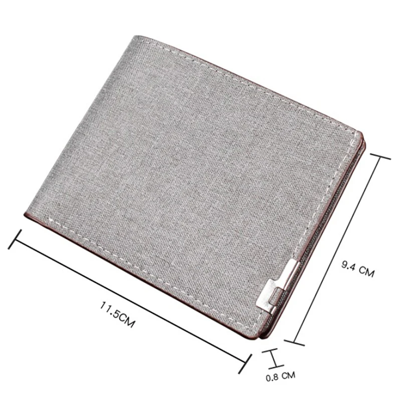 Denim Wallets Purses Wallet men Inserts Business Foldable Cowhide Wallet Picture Coin Purse Slim Credit ID Cards Holder Bag