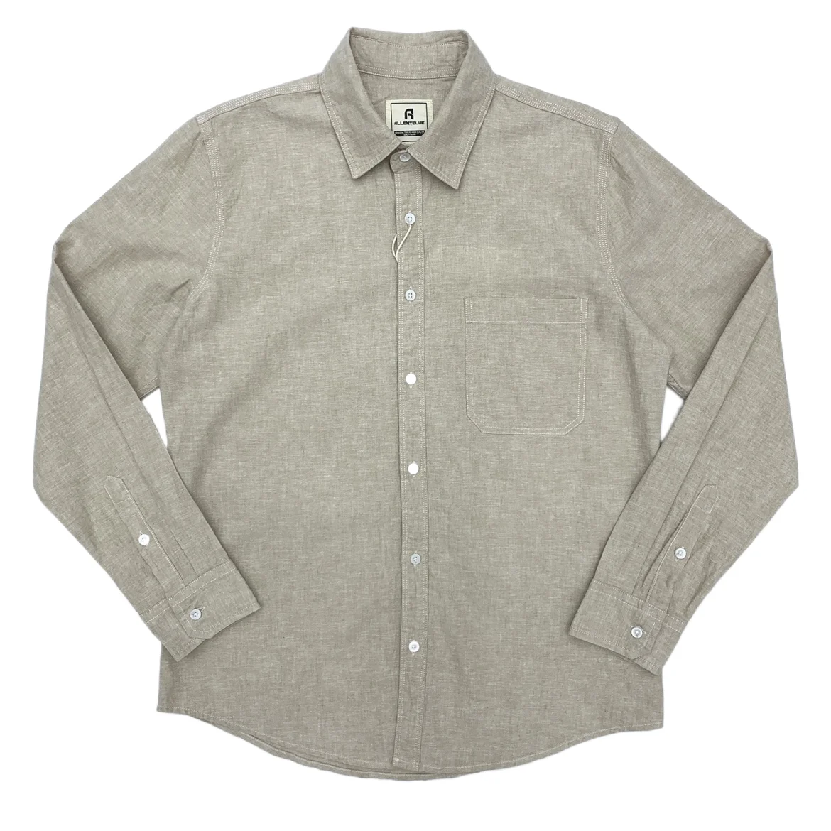 Men's 55% Linen 45% Cotton Blend Casual Shirt Japanese Retro & European-American Minimalist Style Long Sleeve Loose Fit Tops