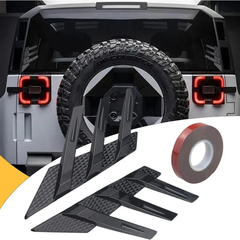 2 Peças Universal Aerofólio Divisor de Ventilação para Vidro Traseiro de Carro, Decoração Exterior Esportiva Texturizada para a Maioria dos Carros e SUVs