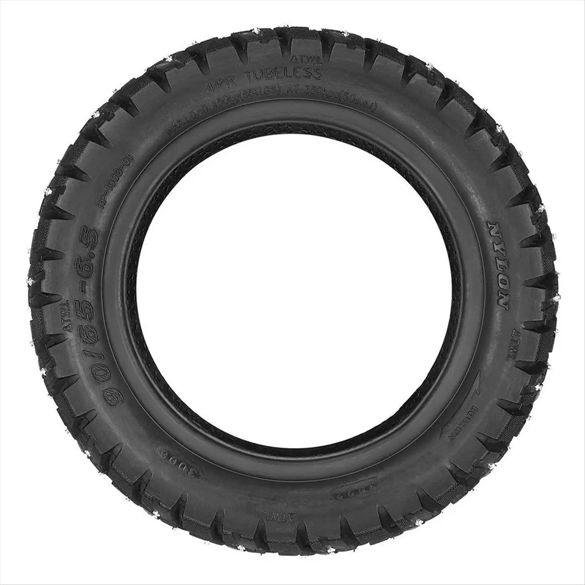 

AA74 Ulip90/65-6.5 Snow Off-Road Vacuum Tire with Anti-Slip Spikes Electric Scooter Thick Tire