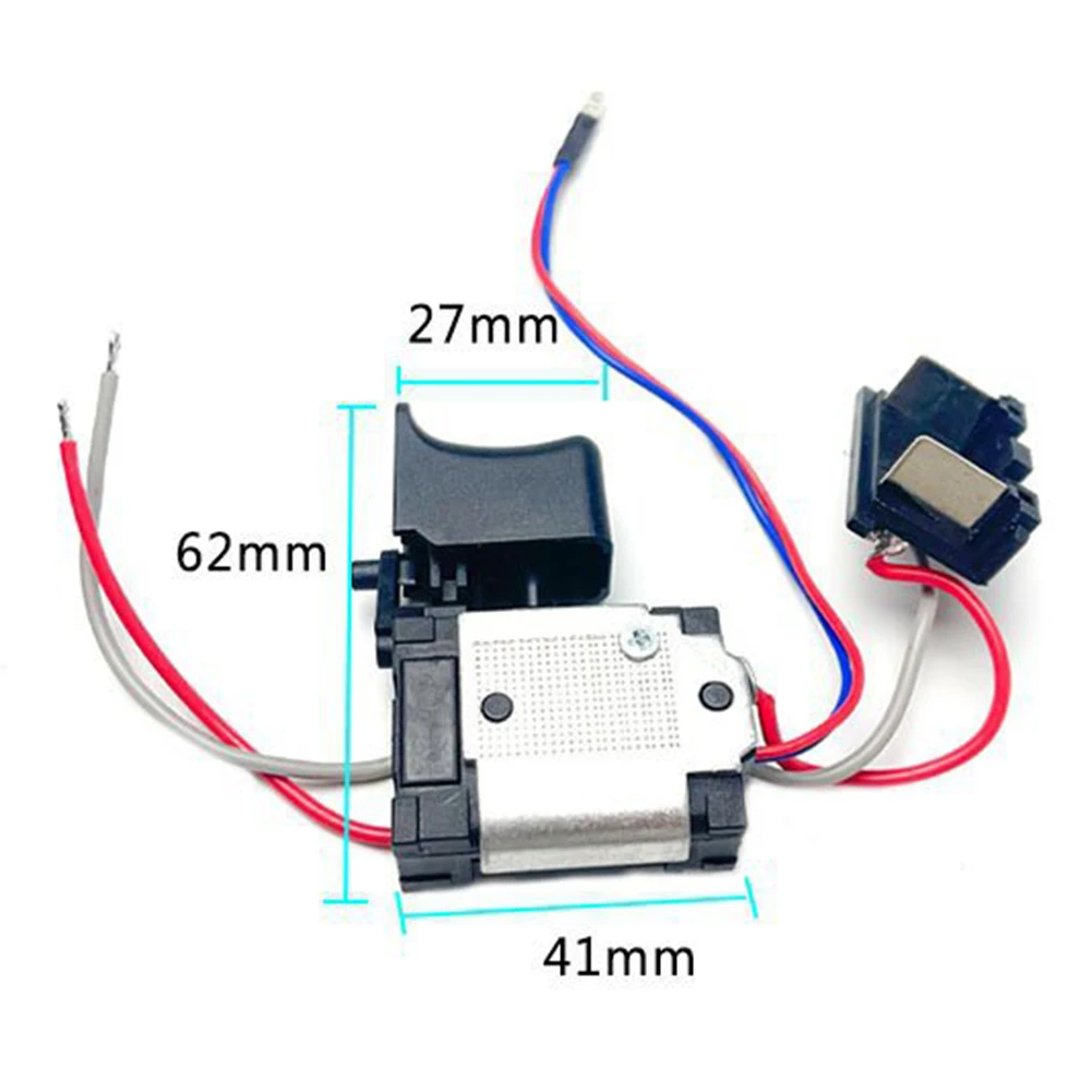 Triggerschakelaar voor elektrische boormachines met drukknop met instelbare snelheidsregeling en stofdichte functie Geschikt voor draadloos elektrisch gereedschap