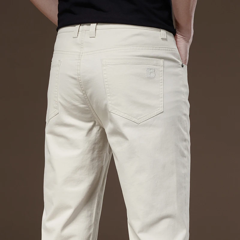 

2024 Autumn New Men's Business Casual Trousers Men's Clothes Work Pants Male Formal Dress Pants Straight Black Gray Apricot