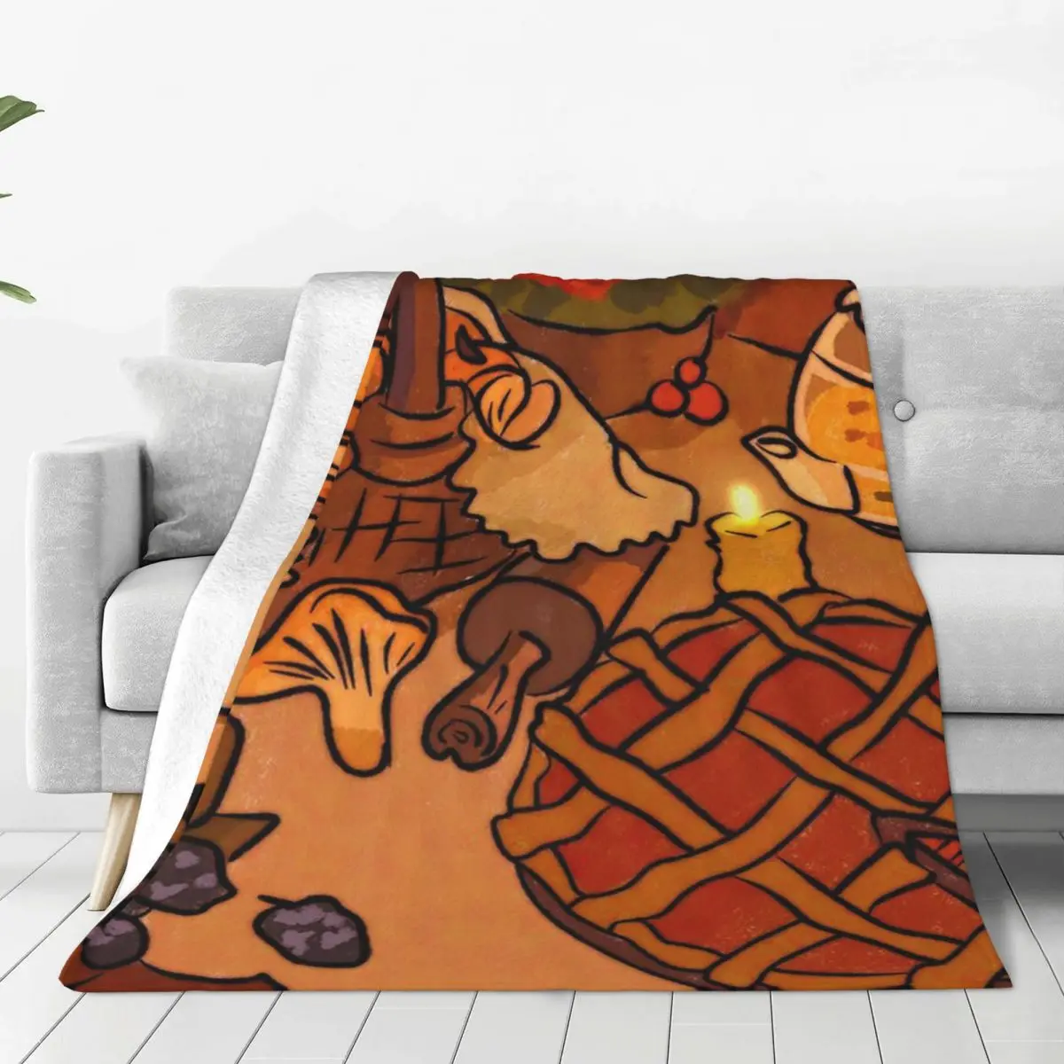 

An Autumn Evening Blanket Flannel Breathable Sofa Throw Blankets For Couch Bedding Office Throws Bedspread Quilt