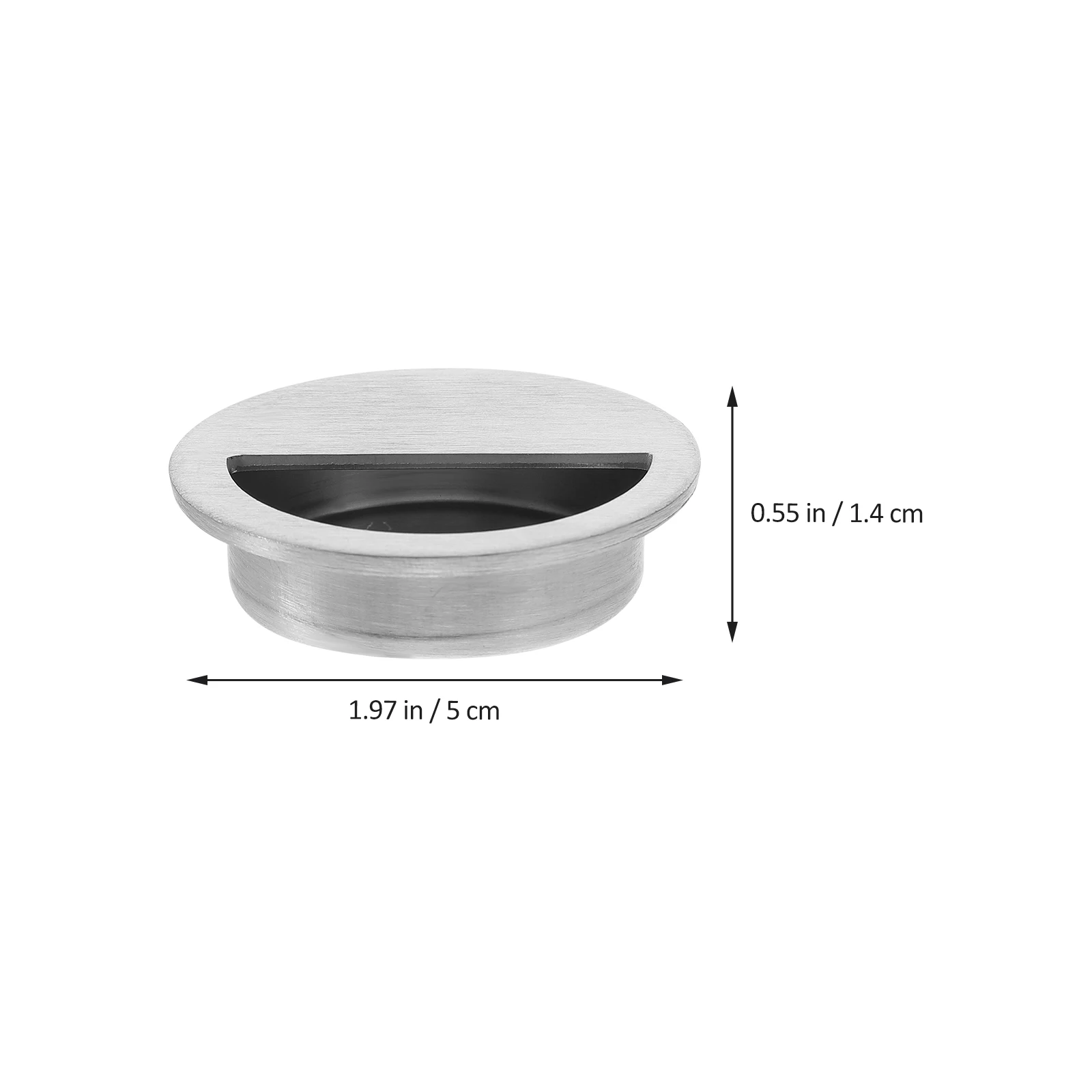 

4pcs Stainless Steel Recessed Door Handles Cabinet Knobs Drawer Pulls Durable Interior For Bathroom Dresser
