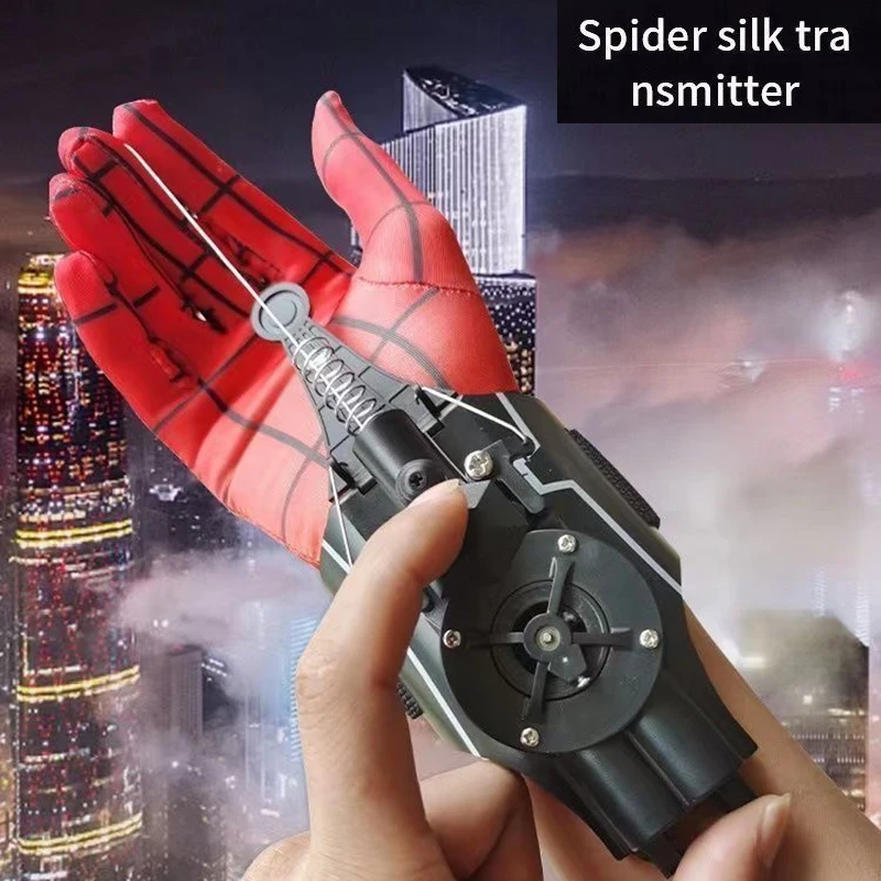 Spider-Man Web Shooters Wrist Launcher Shooters Hot Peter Parker Cosplay Props Urządzenie strzeleckie Zestaw zabawek Ulubiona zabawka chłopca Prezent