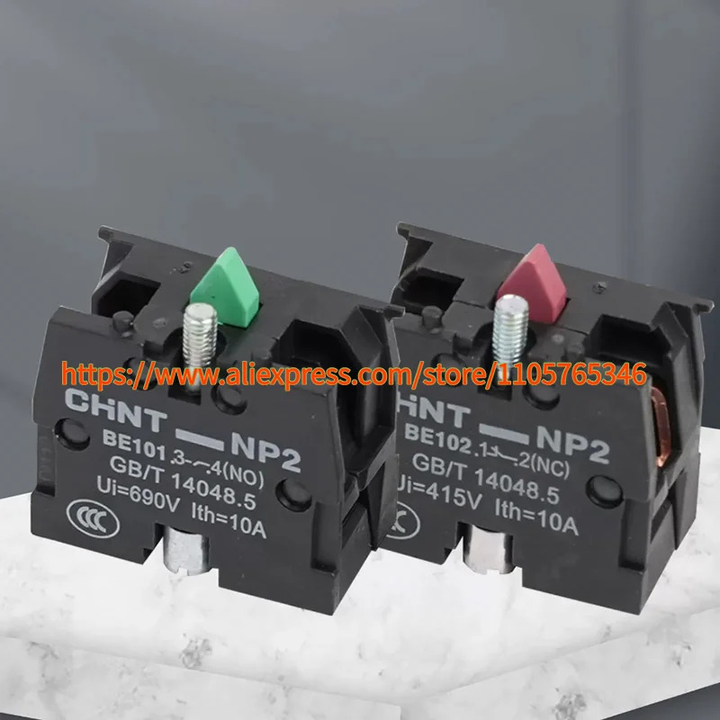 10pcs NP2-BE101 NP2-BE102 CHINT Button Auxiliary Contact NO NC BE101 BE102 ZB2-BE101C ZB2-BE102C Attachment