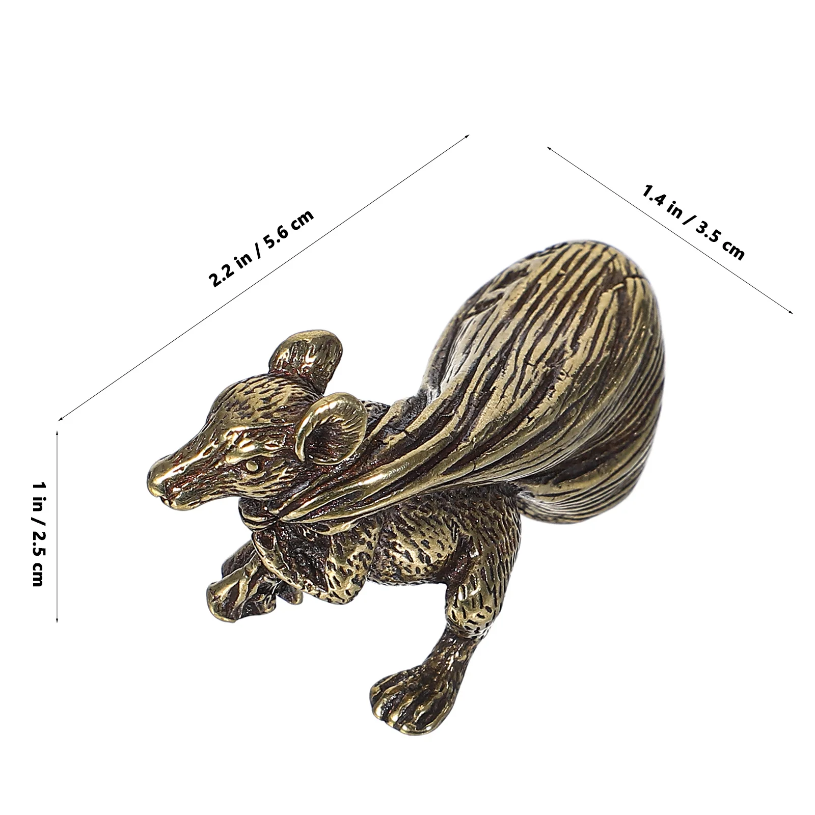 ماوس نحاسي صغير خمر الحيوان النحت اليد منحوتة زخرفة صغيرة للمنزل ديكور مكتب الرف خزانة الفن #3