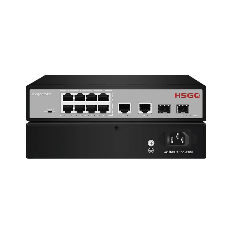

HSGQ-SG2008P 6-портовый сетевой коммутатор 10/100/1000M POE Качество производителя Хорошая экономичная для сетчатого подключения