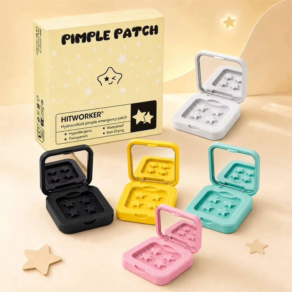 Star Water Gel Pimple Concealer Patches, Fashionable Makeup Essential, Independent Packaging with Mirror, Portable, 60 Patches