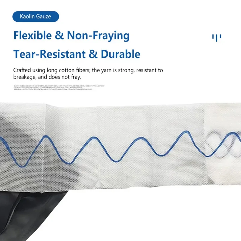 Hemostatic Kaolin Gauze Combat Emergency Trauma Z-Fold Soluble For Ifak Tactical First Aid Kit Medical Wound Dressing 1.5/3.75M view 5