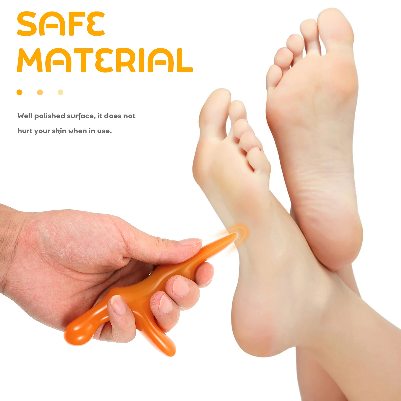 

1pc Sole Acupoint Durable Resin Massager Ergonomic Sole Massage Stick Portable Manual Scraping Tool For Home Travel Use