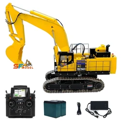 PC1250 RC Excavator 1/8 Hydraulic RC Excavator Metal Heavy Engineering Excavator Model Adult Remote Control Car Toy