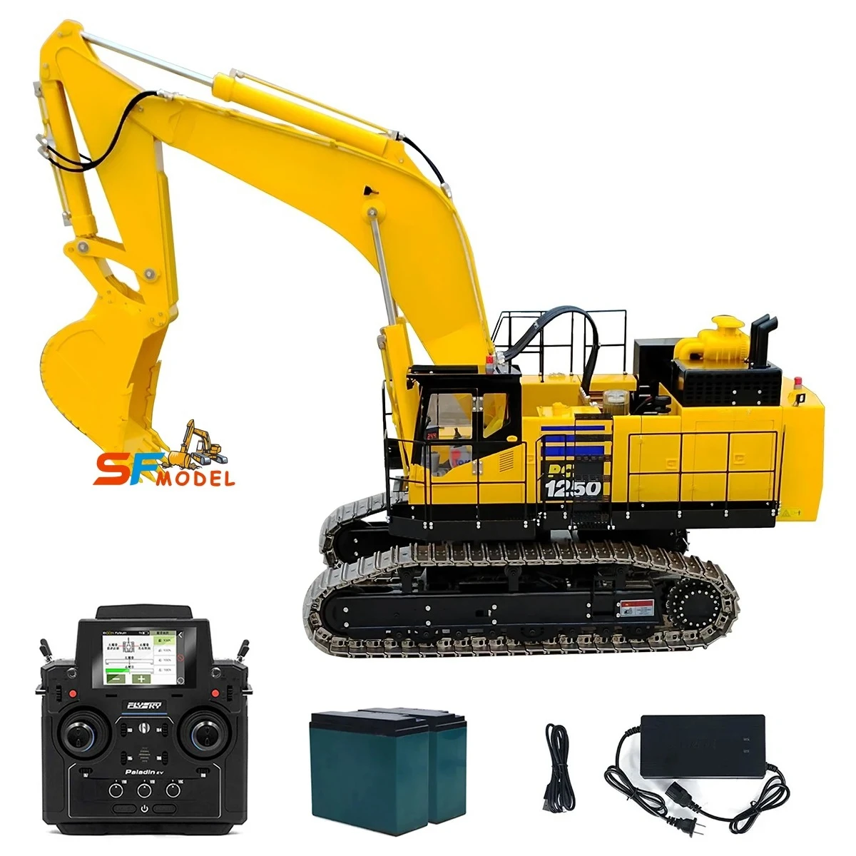 PC1250 RC Excavator 1/8 Hydraulic RC Excavator Metal Heavy Engineering Excavator Model Adult Remote Control Car Toy