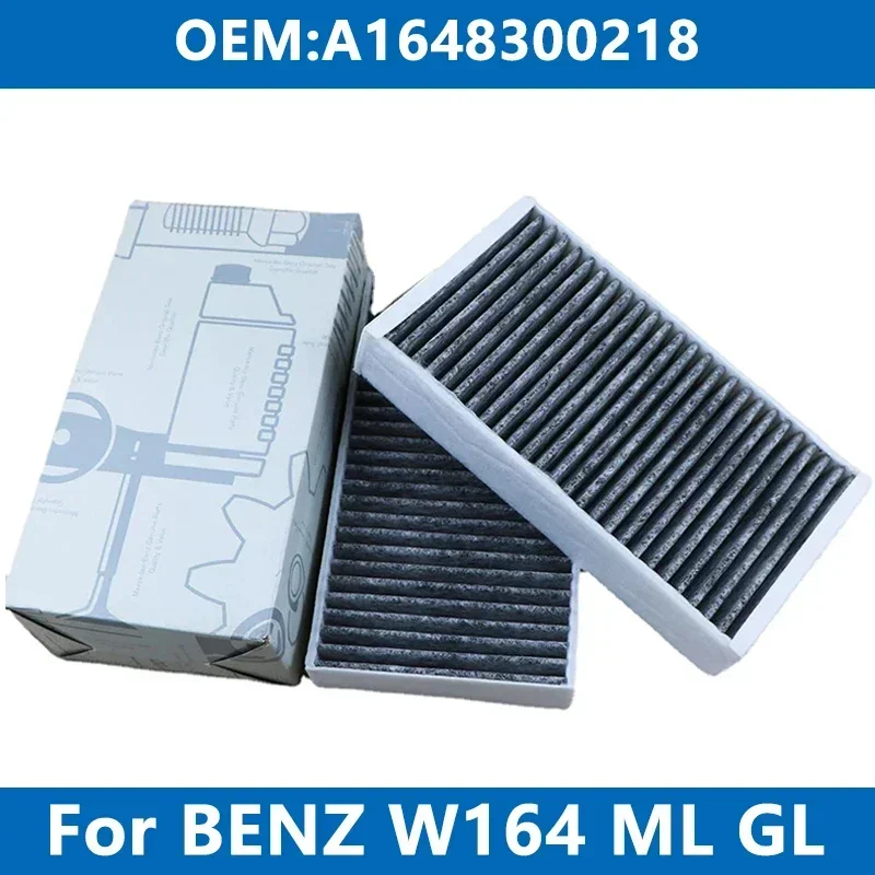 2 szt. Filtr kabinowy klimatyzator samochodowy A1648300218 Do Mercedes Benz W164 ML280 ML300 320 ML63 GL320 CDI GL350 420 450 500 R350